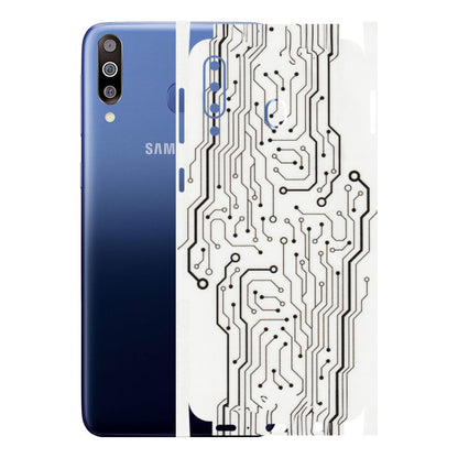 Samsung M/F/Note/Flip and C Phone Skins (All Models) - Tech Circuits - Transparent Finish (T-03) Samsung Galaxy M30
