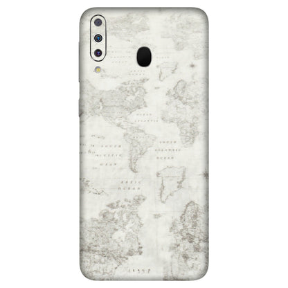 Samsung M/F/Note/Flip and C Phone Skins (All Models) - World Travel Map - Transparent Finish (T-04) Samsung Galaxy M30