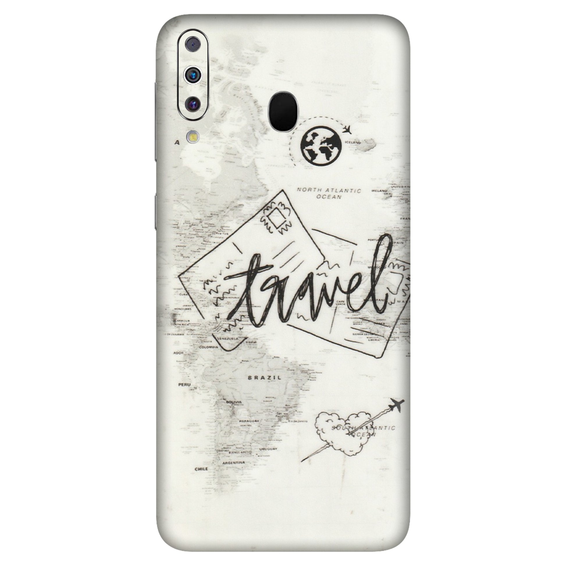 Samsung M/F/Note/Flip and C Phone Skins (All Models) - Travel Ticket - Transparent Finish (T-06) Samsung Galaxy M30