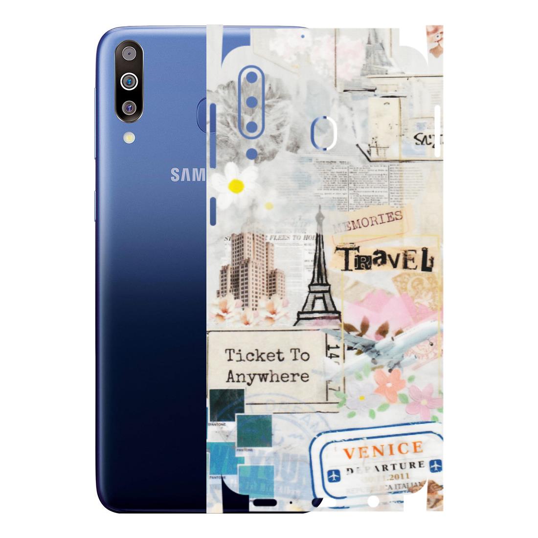 Samsung M/F/Note/Flip and C Phone Skins (All Models) - Travel Memories - Transparent Finish (T-09) Samsung Galaxy M30