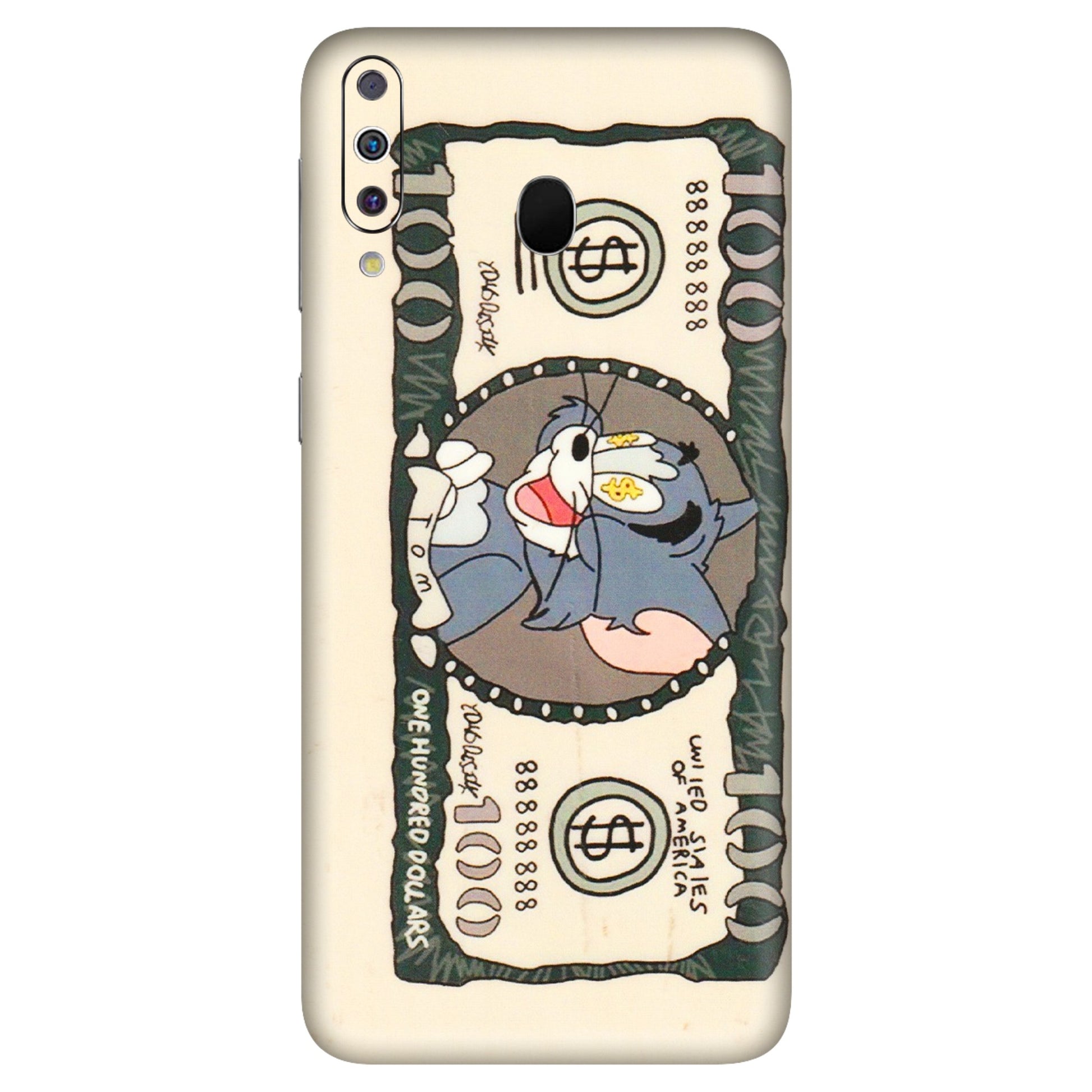 Samsung M/F/Note/Flip and C Phone Skins (All Models) - One Hundred Dollar Tom - Transparent Finish (T-16) Samsung Galaxy M30