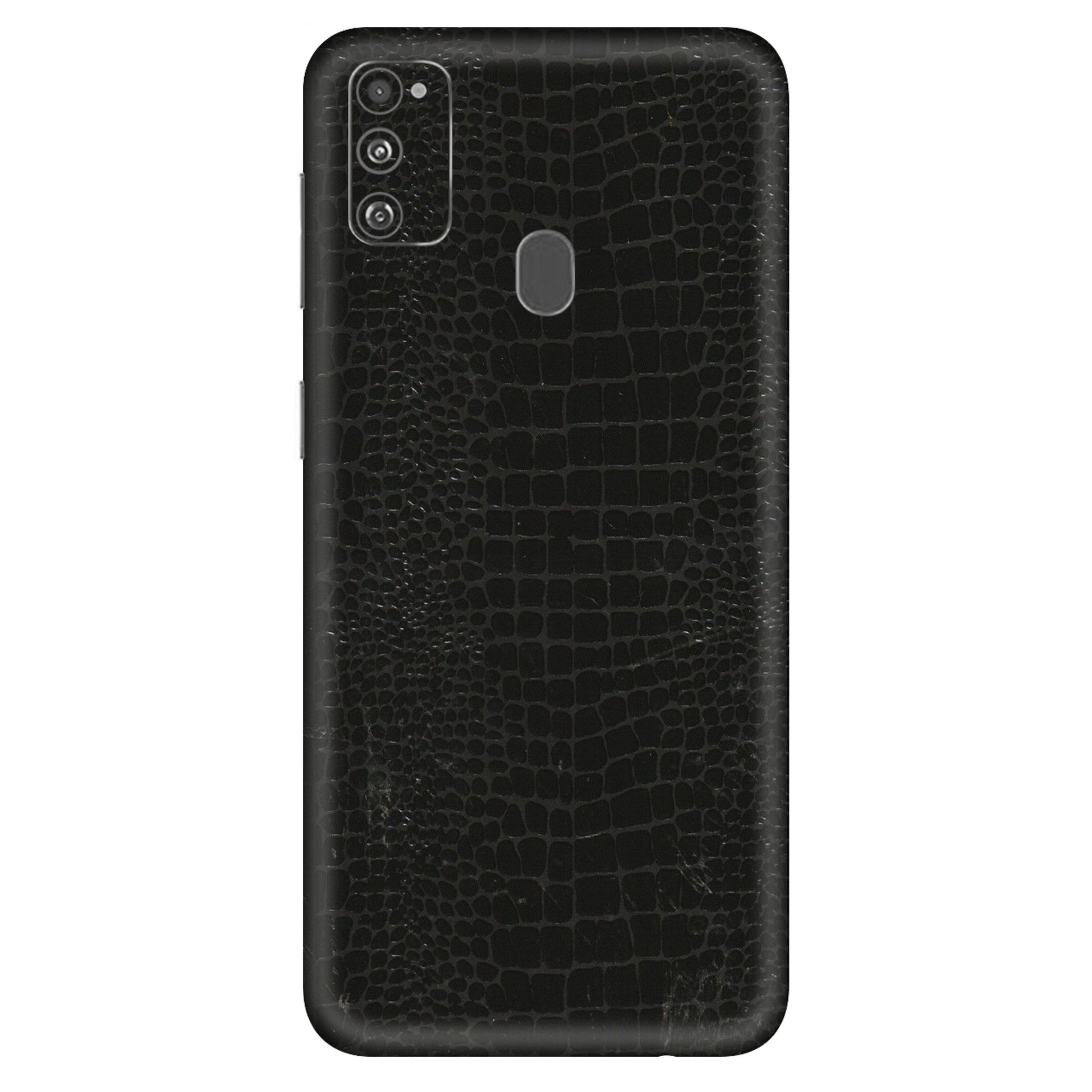 Samsung M/F/Note/Flip and C Phone Skins (All Models) - Snake Leather Black - 3D Embossed Finish (L-107) Samsung Galaxy M30S