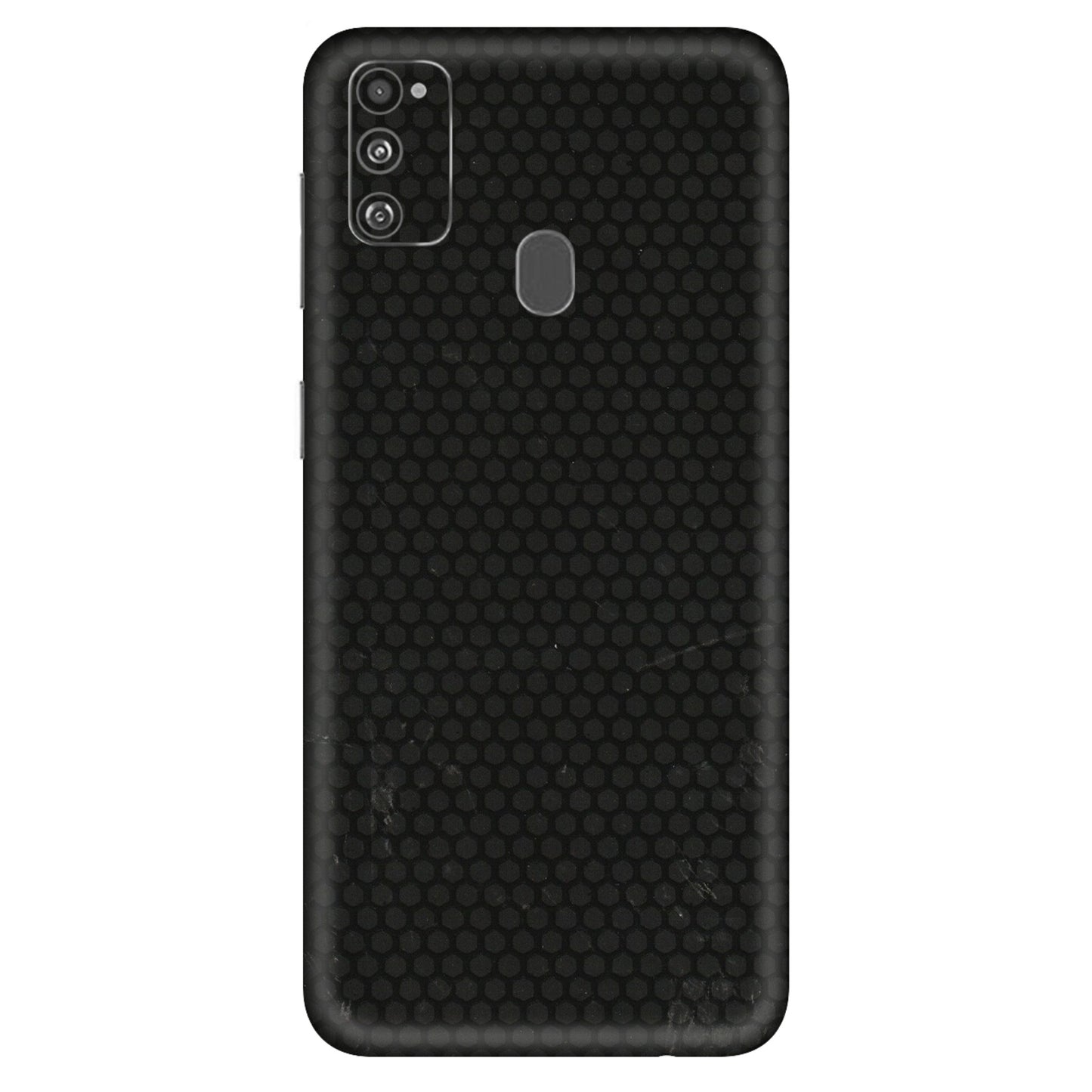 Samsung M/F/Note/Flip and C Phone Skins (All Models) - Black honeycomb - 3D Embossed Finish (L-114) Samsung Galaxy M30S