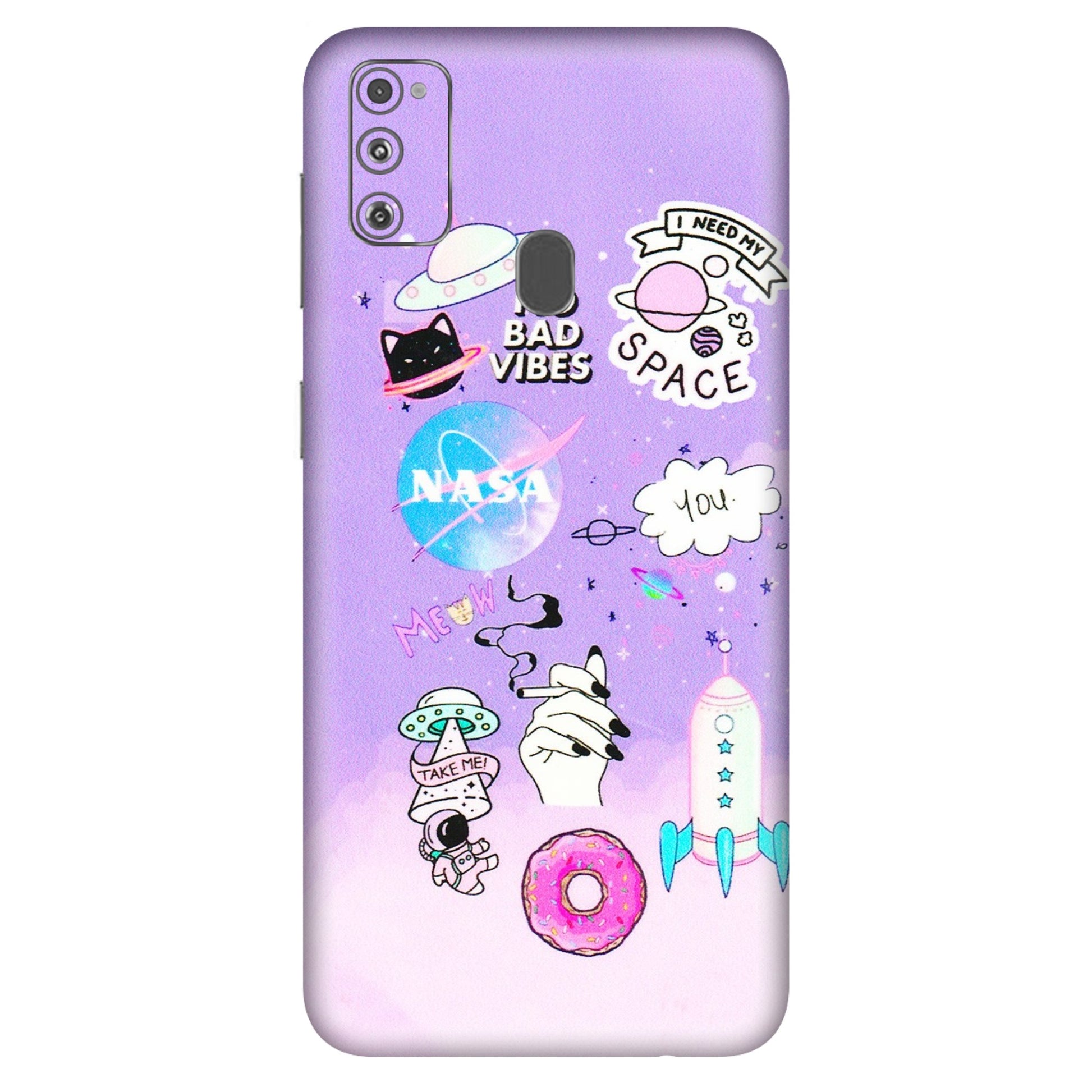 Samsung M/F/Note/Flip and C Phone Skins (All Models) - I Need My Nasa Skin - 3D Embossed Finish (L-149) Samsung Galaxy M30S