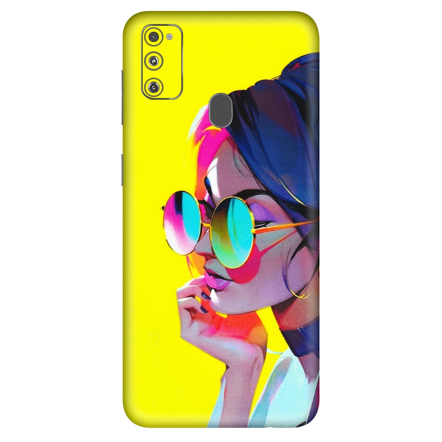 Samsung M/F/Note/Flip and C Phone Skins (All Models) - Bold Stylish Girl - 3D Embossed Finish (L-222) Samsung Galaxy M30S