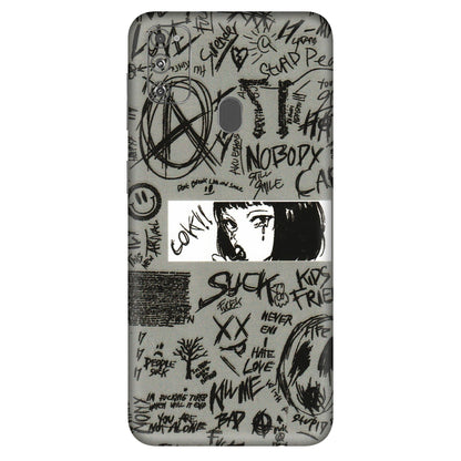 Samsung M/F/Note/Flip and C Phone Skins (All Models) - Never Have Love Anime - 3D Embossed Finish (L-260) Samsung Galaxy M30S