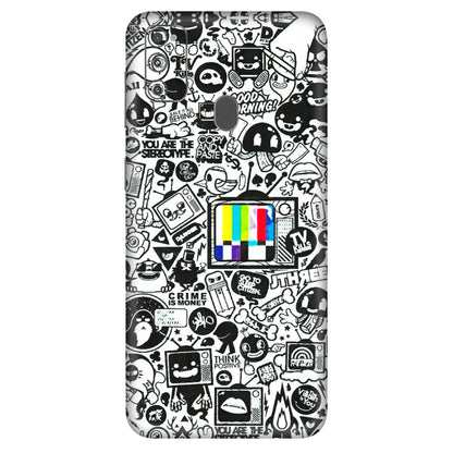 Samsung M/F/Note/Flip and C Phone Skins (All Models) - Doodles Positive Art - 3D Embossed Finish (L-263) Samsung Galaxy M30S