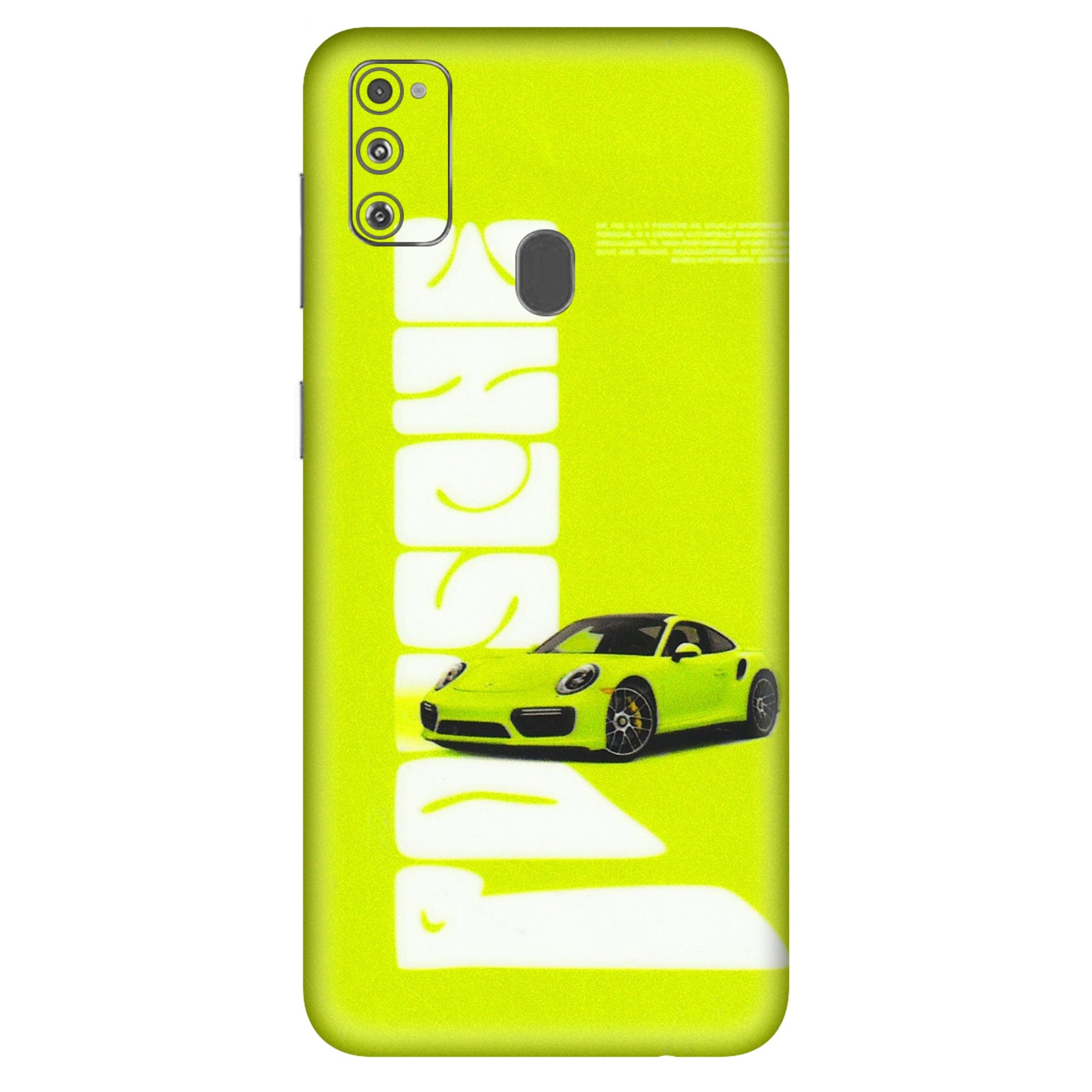 Samsung M/F/Note/Flip and C Phone Skins (All Models) - Lime Green Porche - 3D Embossed Finish (L-30) Samsung Galaxy M30S