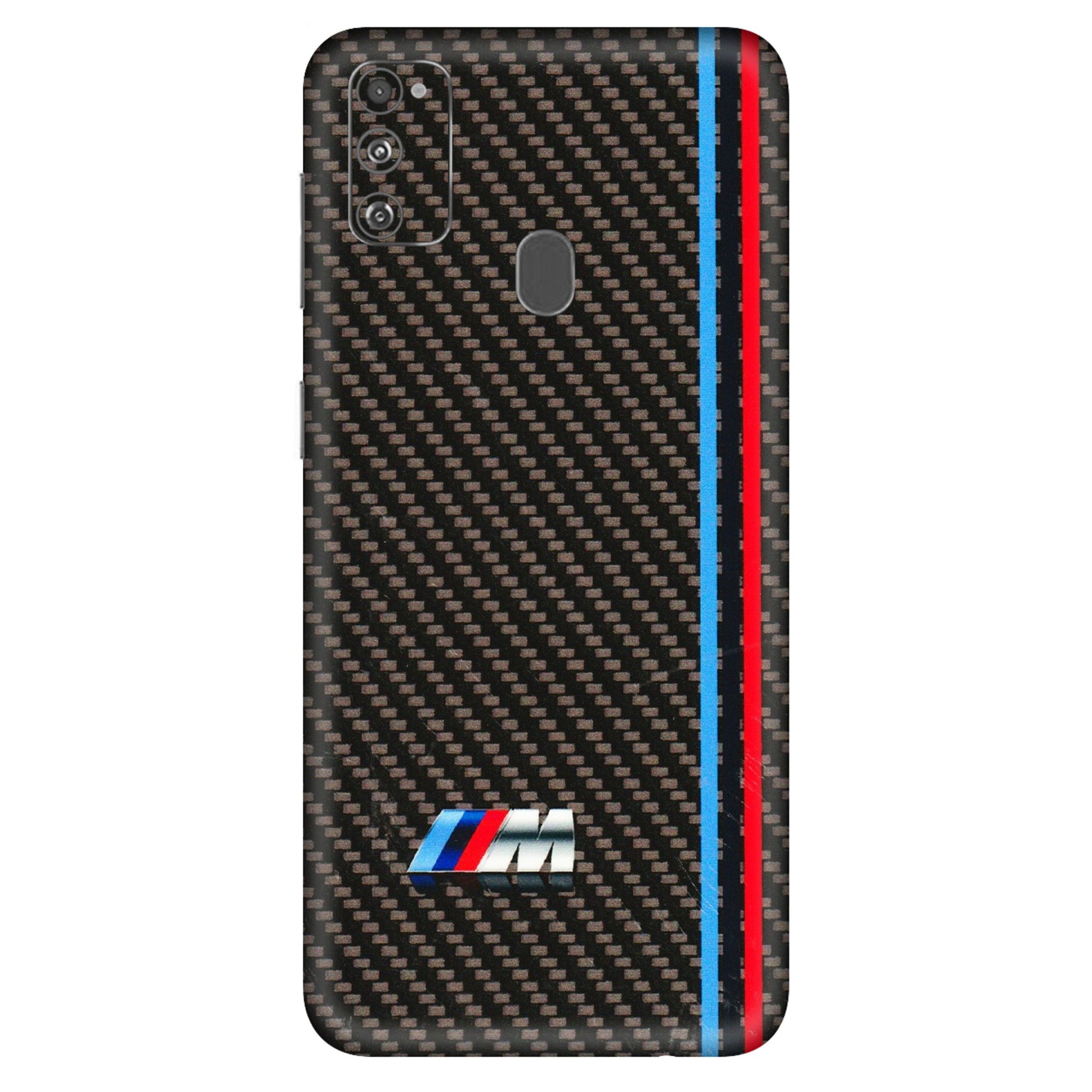 Samsung M/F/Note/Flip and C Phone Skins (All Models) - BM Carbon Fiber Feels - 3D Embossed Finish (L-38) Samsung Galaxy M30S