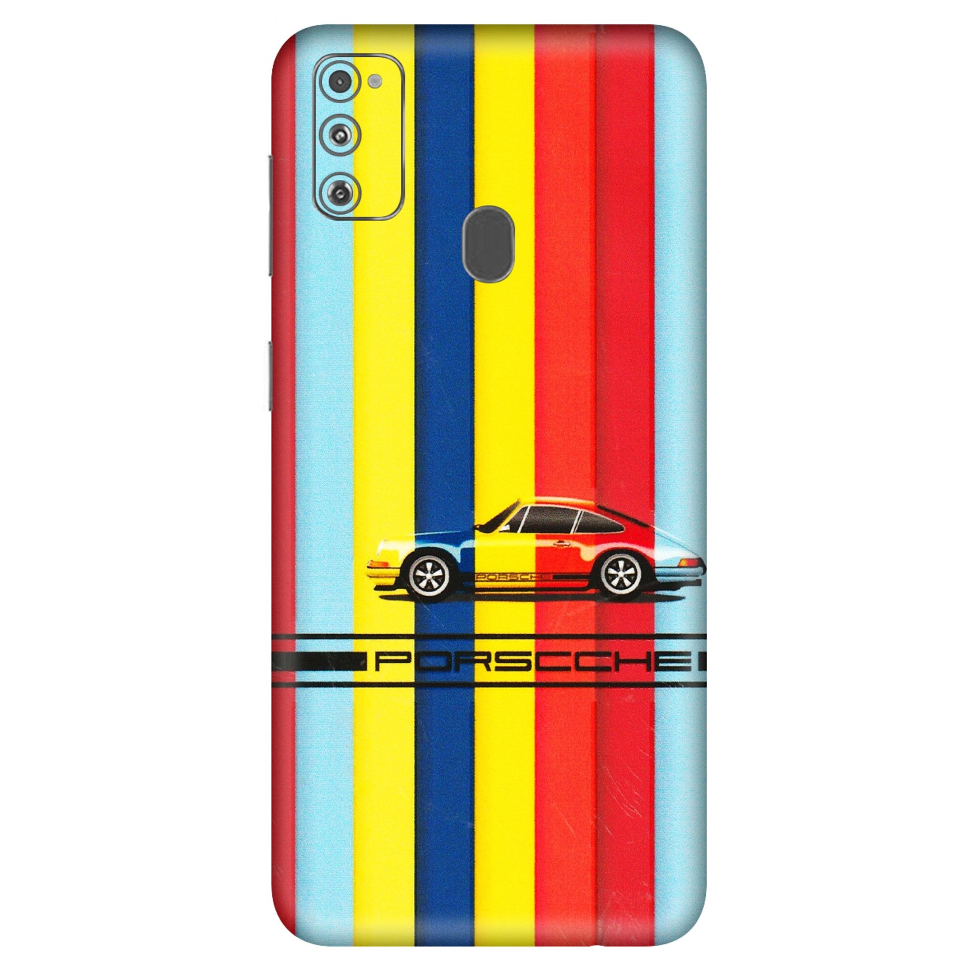 Samsung M/F/Note/Flip and C Phone Skins (All Models) - Multicolour Porche - 3D Embossed Finish (L-39) Samsung Galaxy M30S