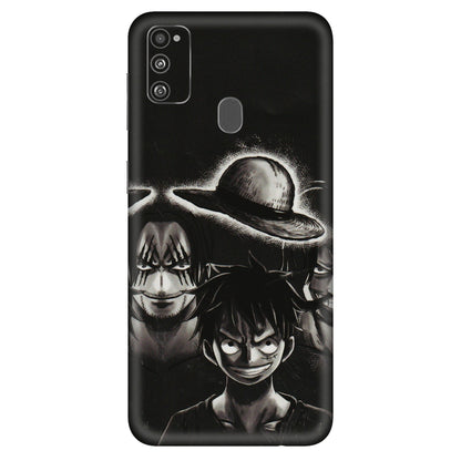 Samsung M/F/Note/Flip and C Phone Skins (All Models) - Black Luffy Hat - 3D Embossed Finish (L-57) Samsung Galaxy M30S