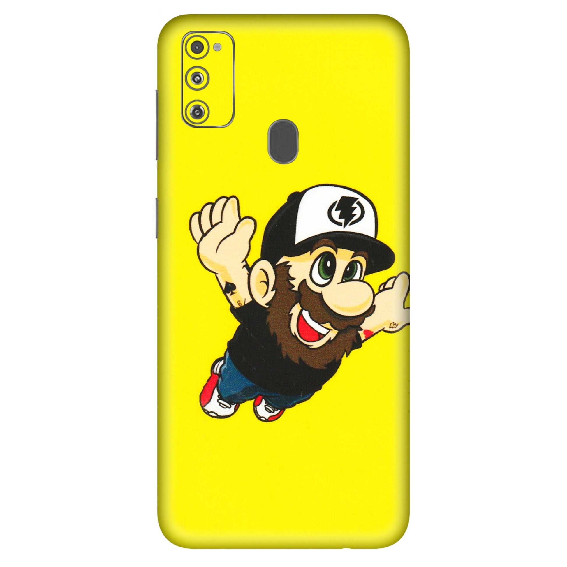 Samsung M/F/Note/Flip and C Phone Skins (All Models) - Flying Beardo - 3D Embossed Finish (L-60) Samsung Galaxy M30S