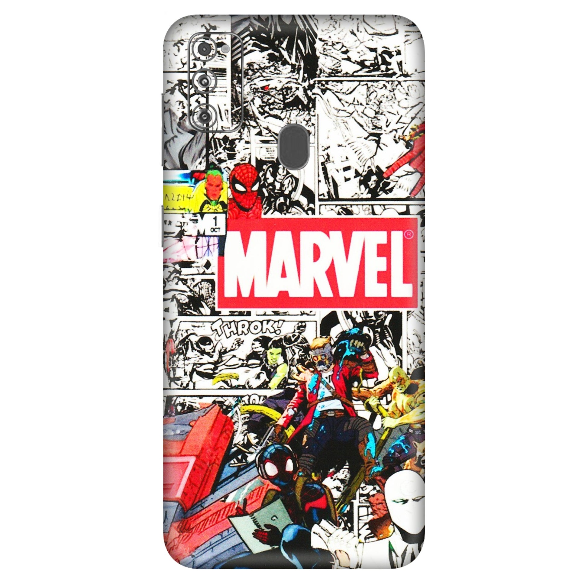 Samsung M/F/Note/Flip and C Phone Skins (All Models) - Marvel Colorful Comic - 3D Embossed Finish (L-64) Samsung Galaxy M30S