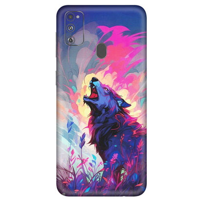 Samsung M/F/Note/Flip and C Phone Skins (All Models) - New Wild Wolf Abstract - Matte Finish (M-125) Samsung Galaxy M30S