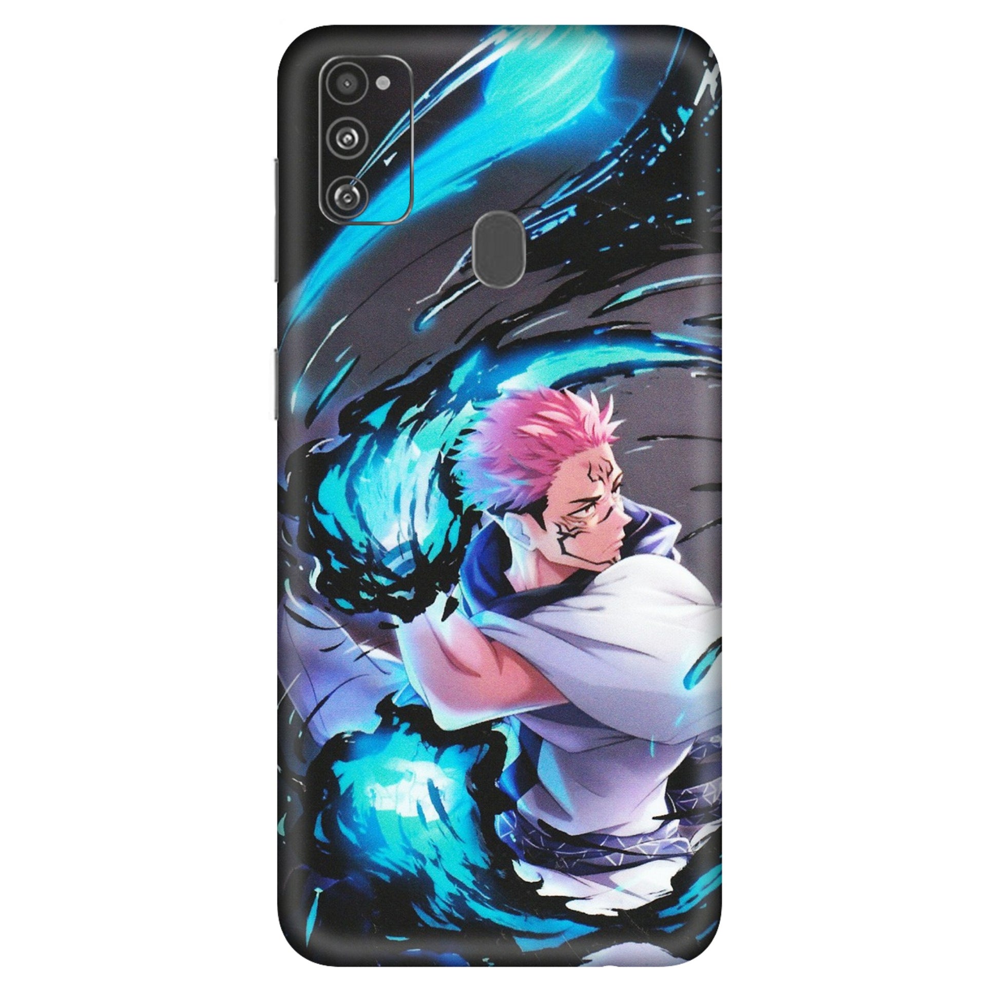 Samsung M/F/Note/Flip and C Phone Skins (All Models) - New Jujutsu Kaisen Grey Blue Anime - Matte Finish (M-127) Samsung Galaxy M30S
