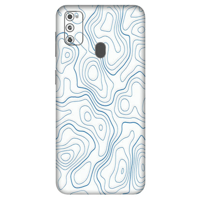 Samsung M/F/Note/Flip and C Phone Skins (All Models) - Blue And White Swirls - Matte Finish (M-139) Samsung Galaxy M30S