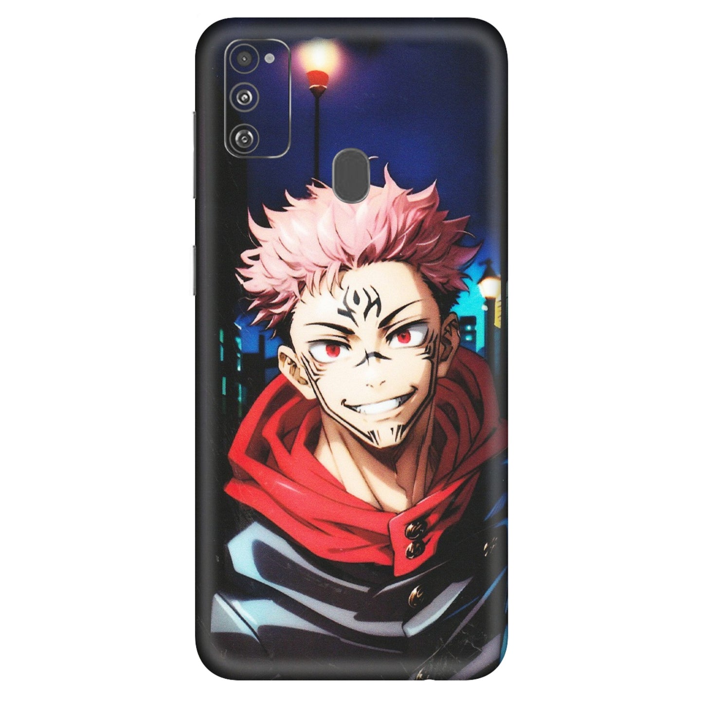Samsung M/F/Note/Flip and C Phone Skins (All Models) - Yuji Itadori Funny Face Anime - Matte Finish (M-152) Samsung Galaxy M30S