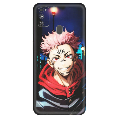 Samsung M/F/Note/Flip and C Phone Skins (All Models) - Yuji Itadori Funny Face Anime - Matte Finish (M-152) Samsung Galaxy M30S