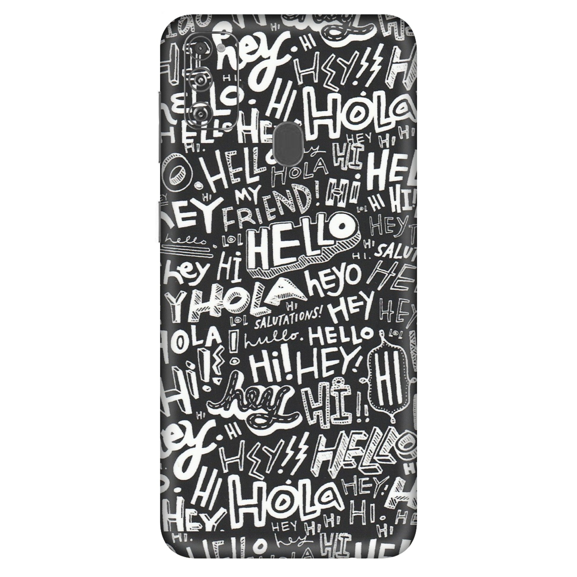 Samsung M/F/Note/Flip and C Phone Skins (All Models) - Hi Hello Doodles - Matte Finish (M-25) Samsung Galaxy M30S