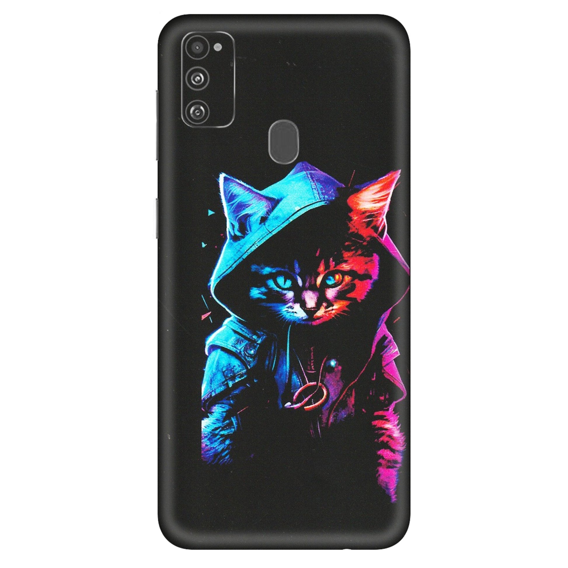 Samsung M/F/Note/Flip and C Phone Skins (All Models) - Cyberpunk Cat - Matte Finish (M-45) Samsung Galaxy M30S