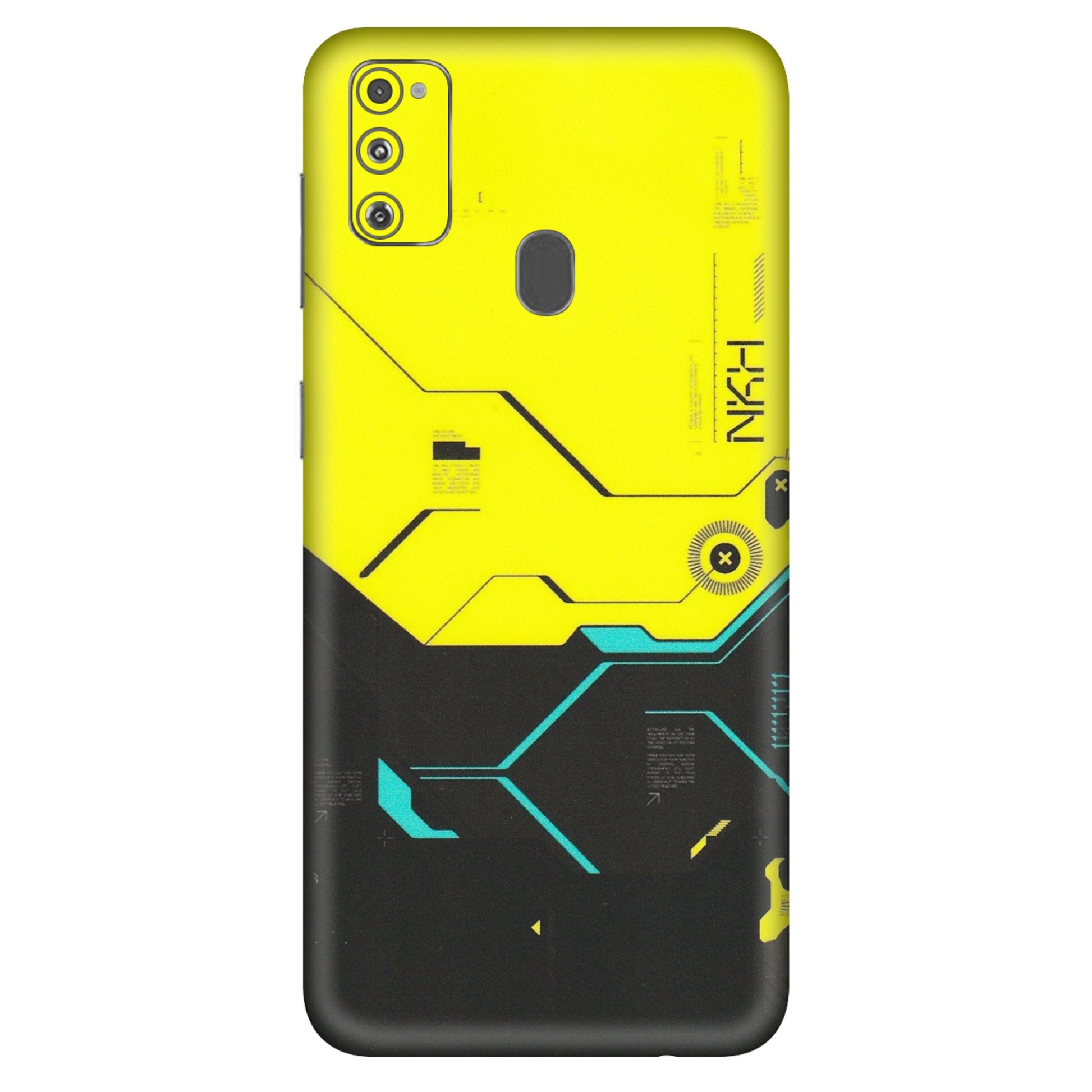 Samsung M/F/Note/Flip and C Phone Skins (All Models) - Black Yellow Technica - Matte Finish (M-53) Samsung Galaxy M30S