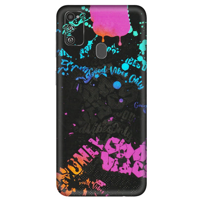 Samsung M/F/Note/Flip and C Phone Skins (All Models) - Majestic Black Vibes - Matte Finish (M-62) Samsung Galaxy M30S