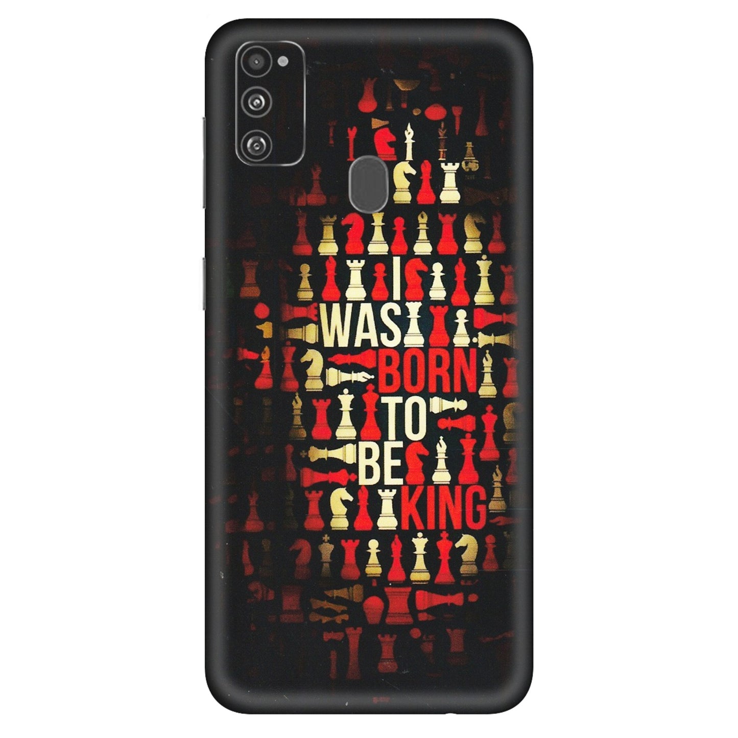 Samsung M/F/Note/Flip and C Phone Skins (All Models) - Born To Be King - Matte Finish (M-73) Samsung Galaxy M30S