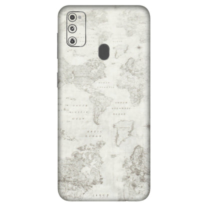Samsung M/F/Note/Flip and C Phone Skins (All Models) - World Travel Map - Transparent Finish (T-04) Samsung Galaxy M30S