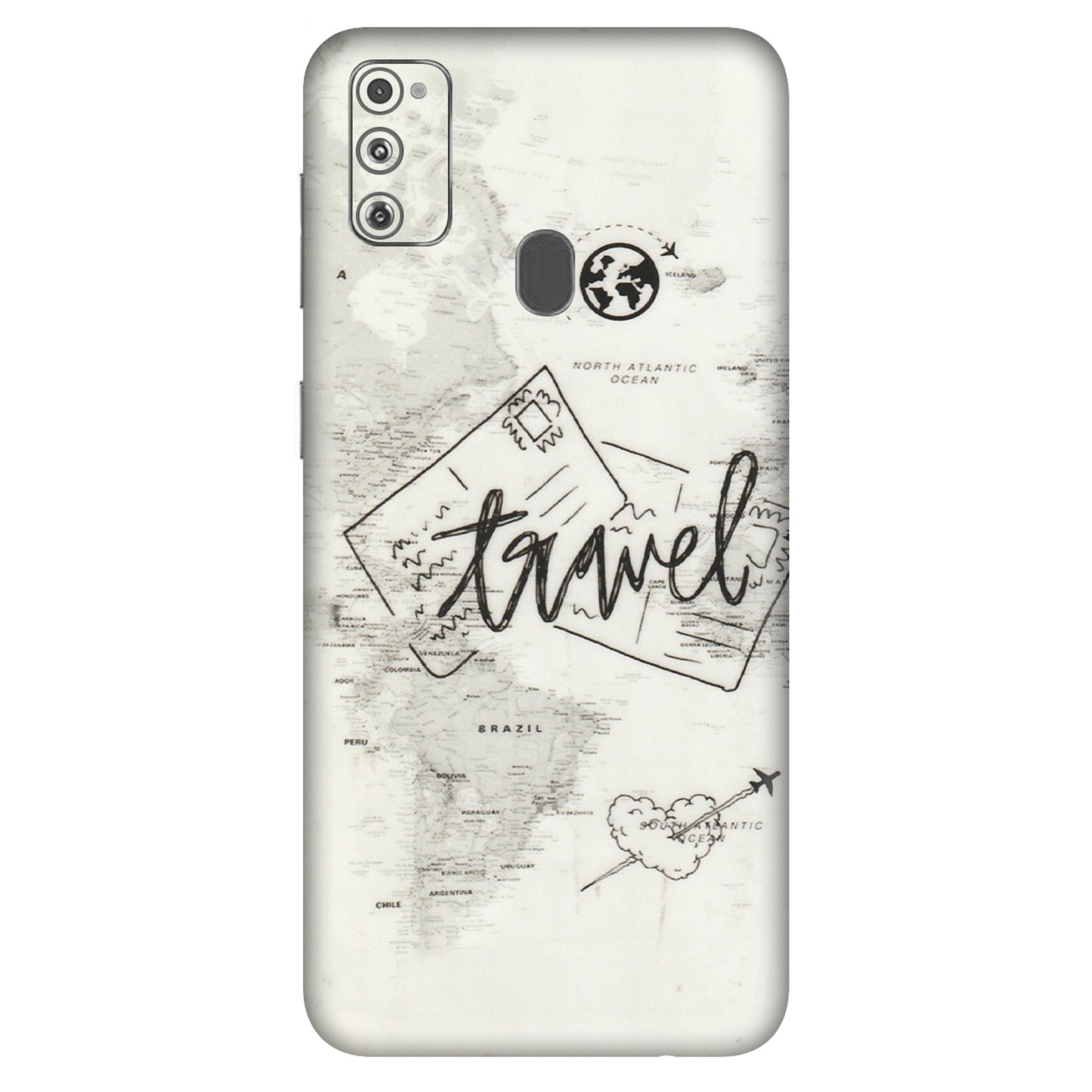 Samsung M/F/Note/Flip and C Phone Skins (All Models) - Travel Ticket - Transparent Finish (T-06) Samsung Galaxy M30S