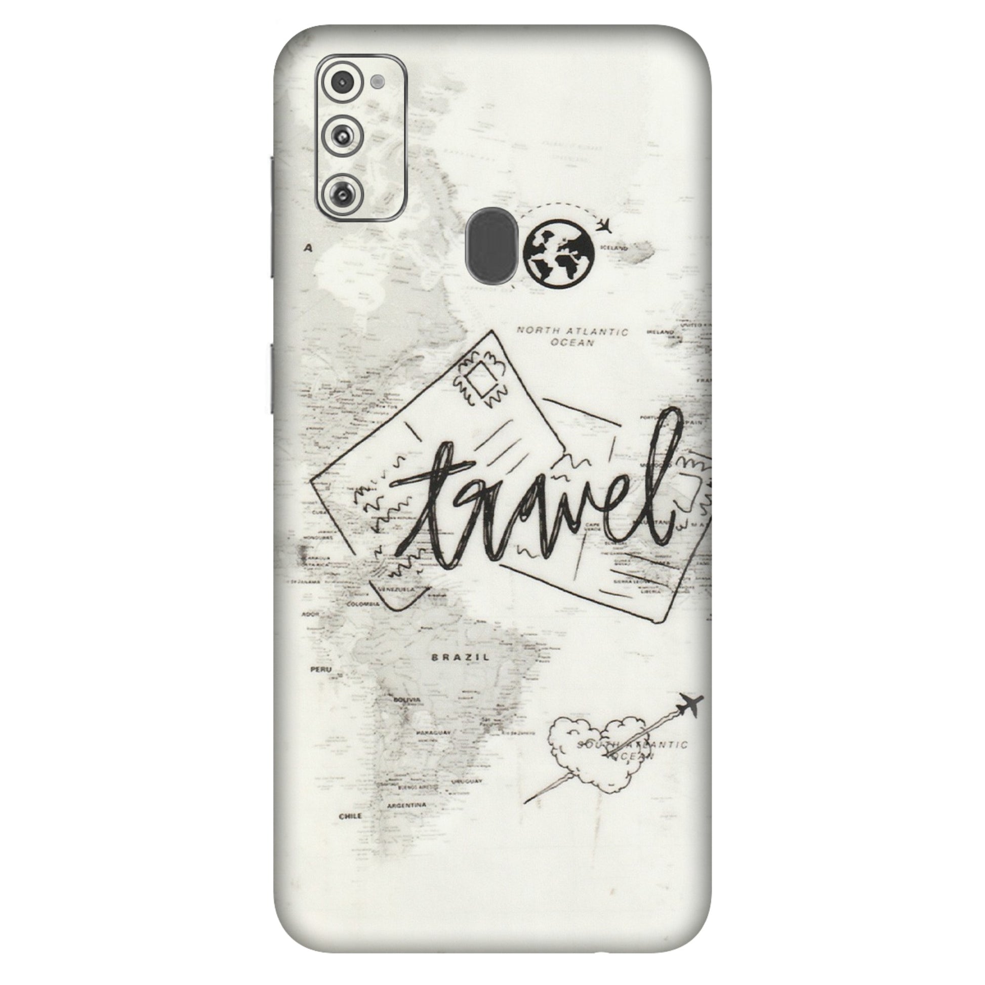 Samsung M/F/Note/Flip and C Phone Skins (All Models) - Travel Ticket - Transparent Finish (T-06) Samsung Galaxy M30S