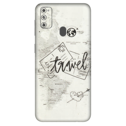 Samsung M/F/Note/Flip and C Phone Skins (All Models) - Travel Ticket - Transparent Finish (T-06) Samsung Galaxy M30S