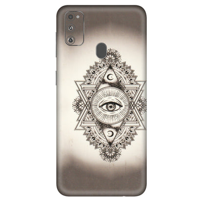 Samsung M/F/Note/Flip and C Phone Skins (All Models) - Illuminati Great Eye - Transparent Finish (T-14) Samsung Galaxy M30S