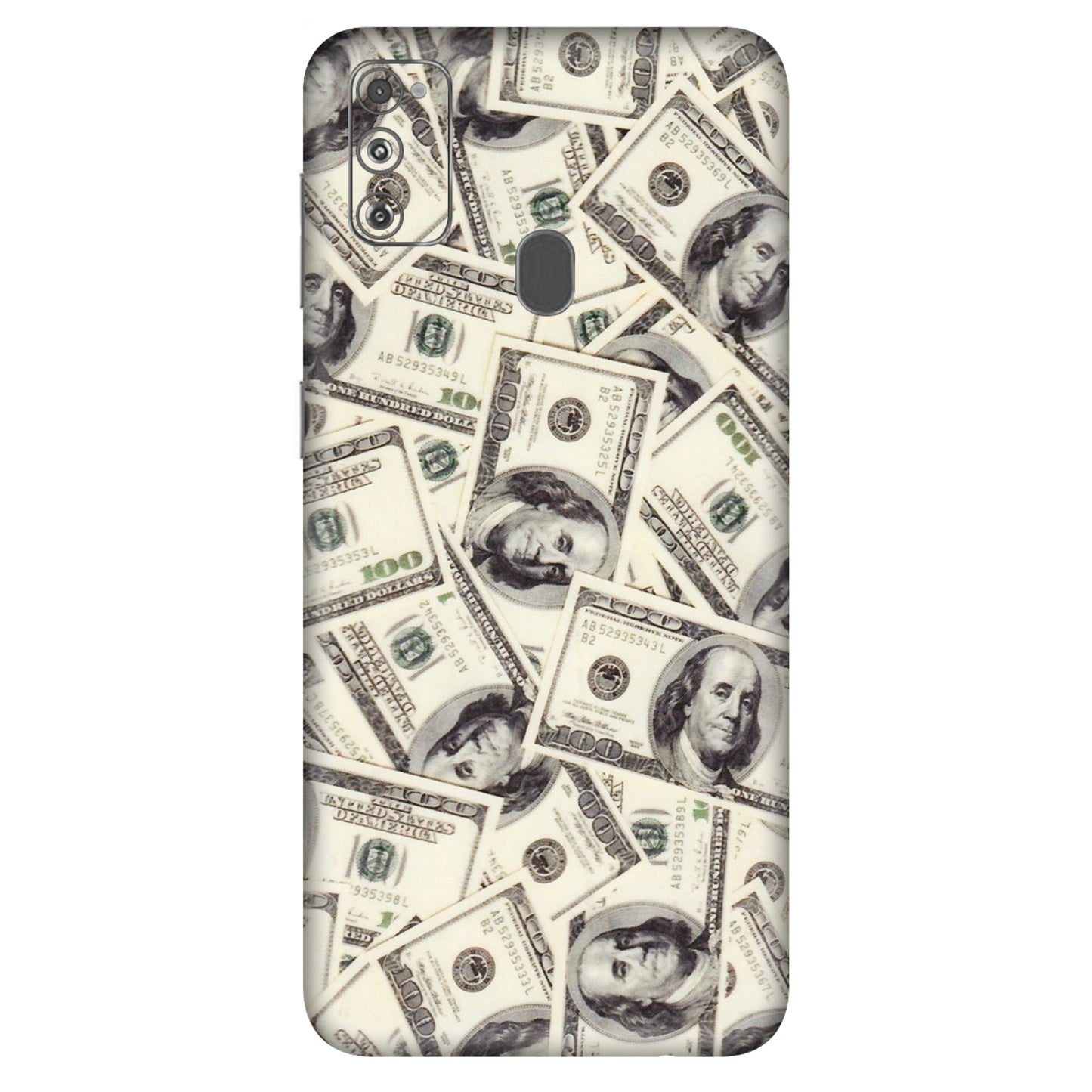 Samsung M/F/Note/Flip and C Phone Skins (All Models) - Dollar Lover - Transparent Finish (T-17) Samsung Galaxy M30S