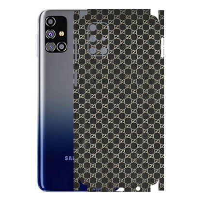 Samsung M/F/Note/Flip and C Phone Skins (All Models) - Black G Print - 3D Embossed Finish (L-109) Samsung Galaxy M31s