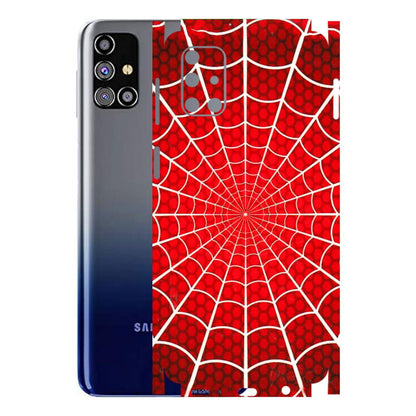 Samsung M/F/Note/Flip and C Phone Skins (All Models) - Classic Spidey Web - 3D Embossed Finish (L-115) Samsung Galaxy M31s