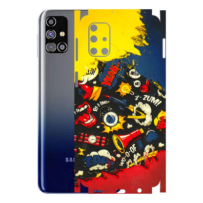 Samsung M/F/Note/Flip and C Phone Skins (All Models) - Pacific Doodle Art - 3D Embossed Finish (L-120) Samsung Galaxy M31s