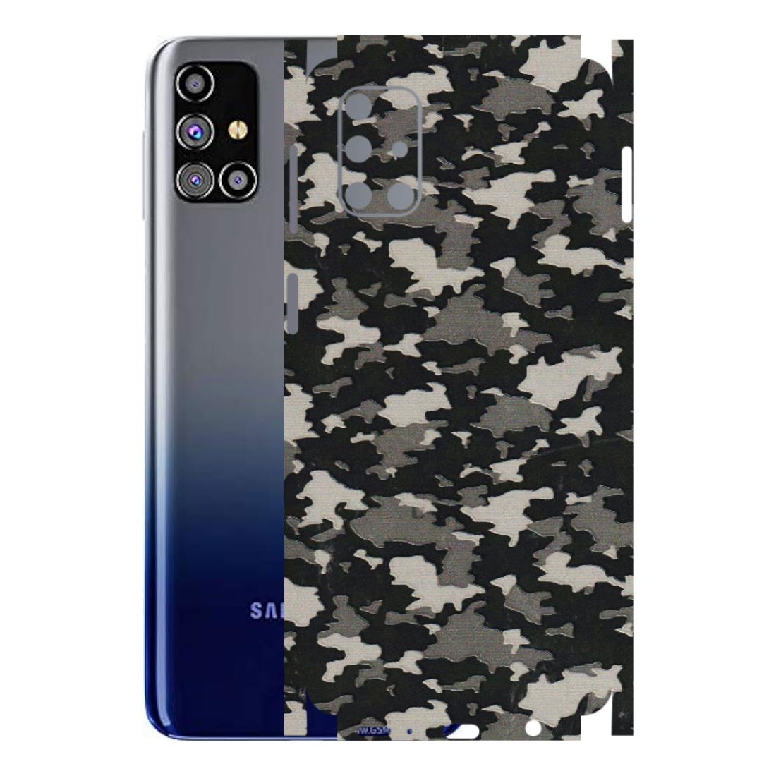 Samsung M/F/Note/Flip and C Phone Skins (All Models) - Black/Grey Camoflaunge - 3D Embossed Finish (L-142) Samsung Galaxy M31s