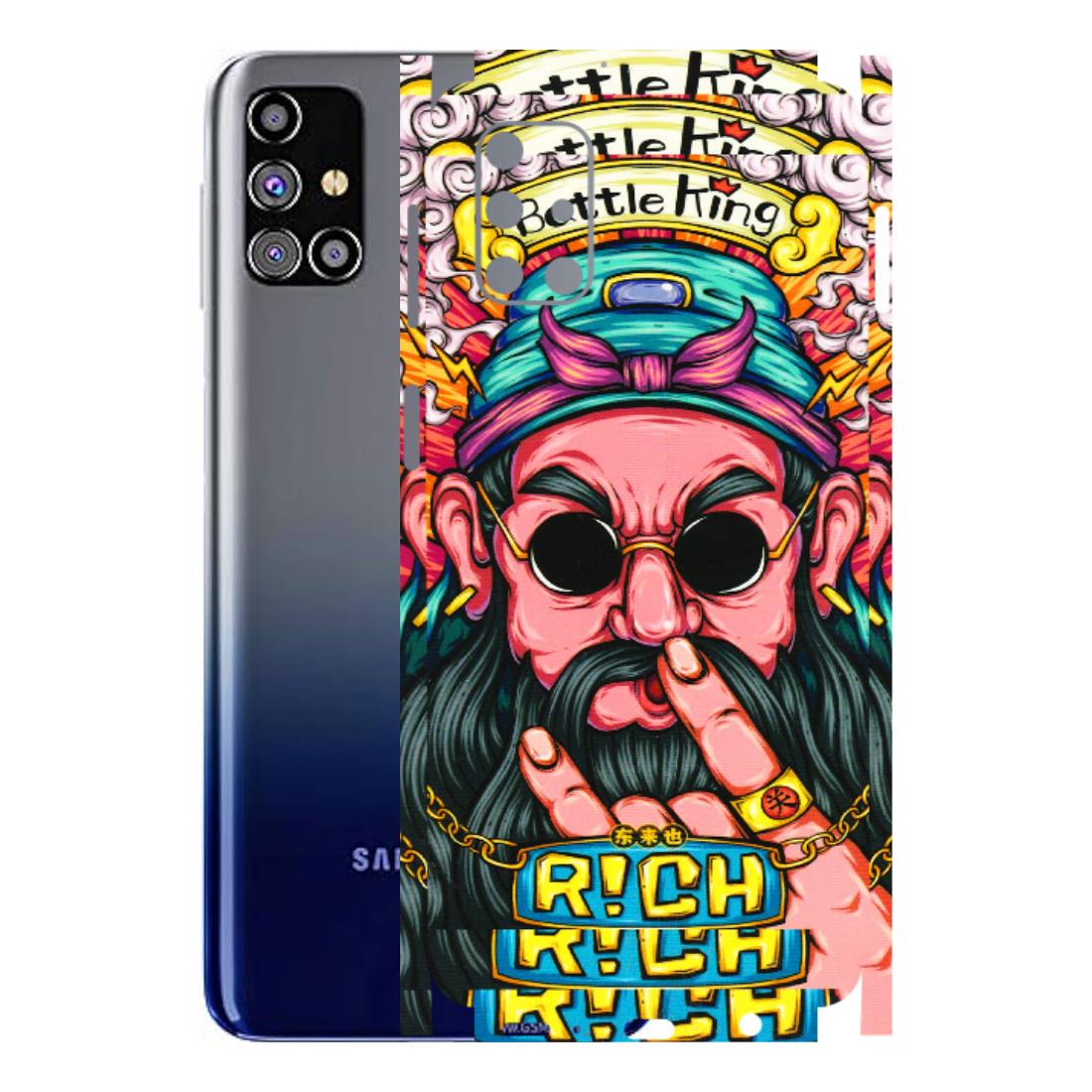 Samsung M/F/Note/Flip and C Phone Skins (All Models) - Battle King Dude Face - 3D Embossed Finish (L-178) Samsung Galaxy M31s