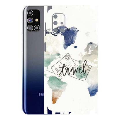 Samsung M/F/Note/Flip and C Phone Skins (All Models) - Travel The World - 3D Embossed Finish (L-232) Samsung Galaxy M31s