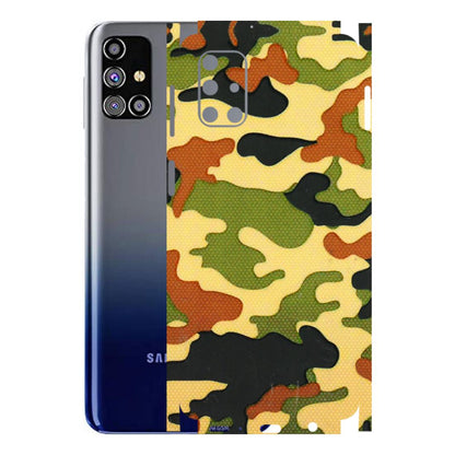 Samsung M/F/Note/Flip and C Phone Skins (All Models) - Indian Military - 3D Embossed Finish (L-234) Samsung Galaxy M31s