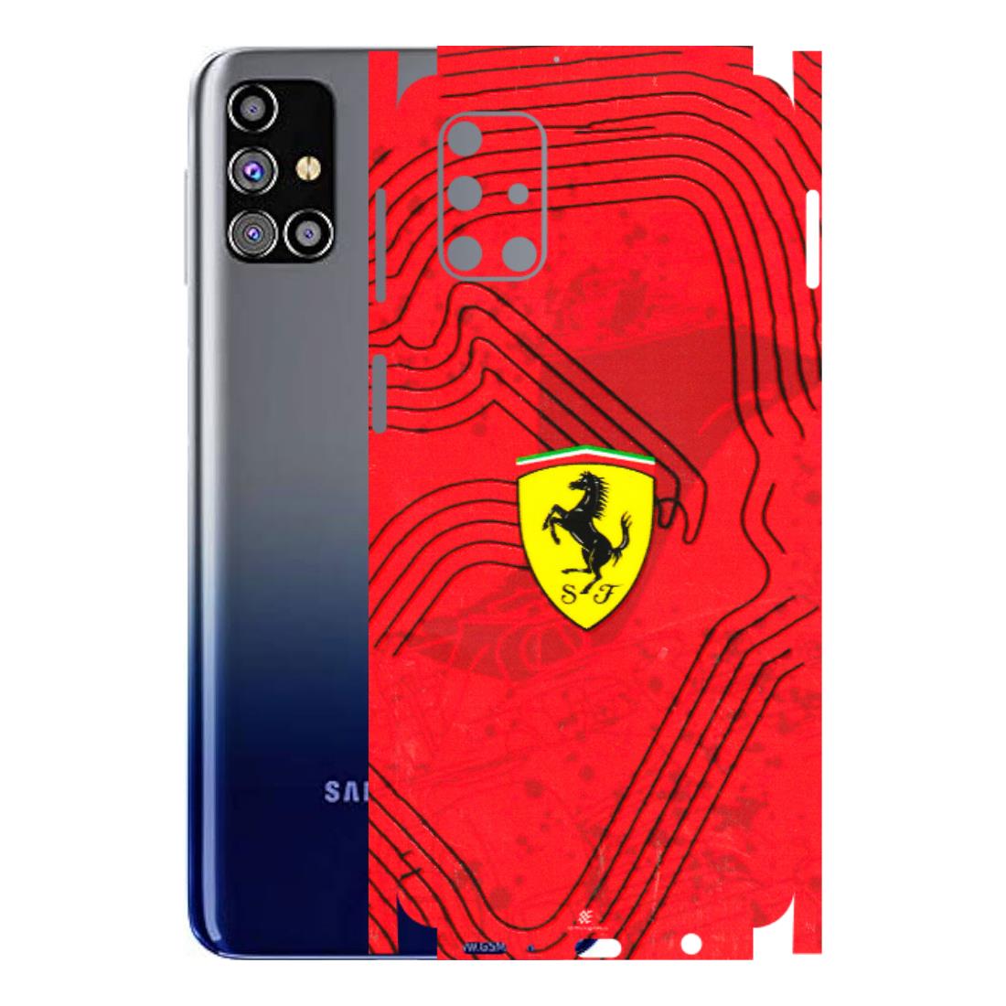 Samsung M/F/Note/Flip and C Phone Skins (All Models) - Red Ferrari Logo Stylish - 3D Embossed Finish (L-238) Samsung Galaxy M31s