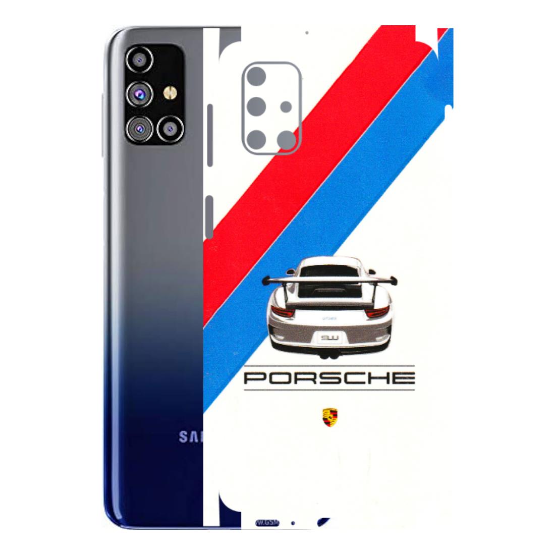Samsung M/F/Note/Flip and C Phone Skins (All Models) - Porche Car Sober Logo - 3D Embossed Finish (L-248) Samsung Galaxy M31s
