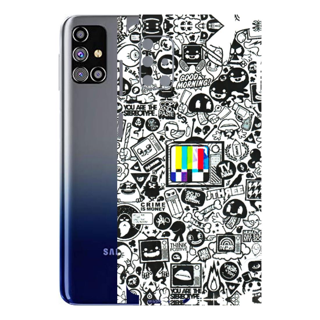Samsung M/F/Note/Flip and C Phone Skins (All Models) - Doodles Positive Art - 3D Embossed Finish (L-263) Samsung Galaxy M31s