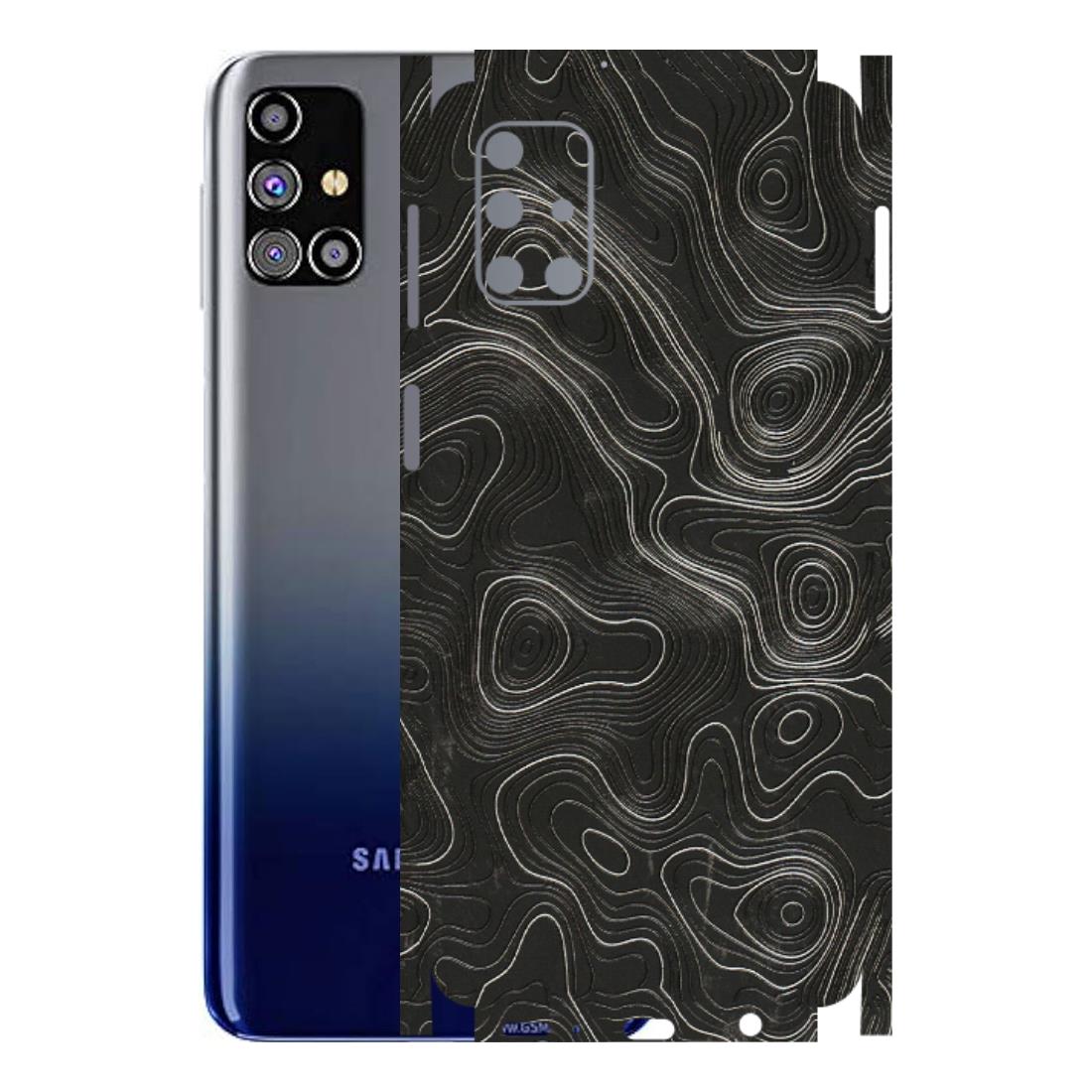 Samsung M/F/Note/Flip and C Phone Skins (All Models) - Abstract White Line Map - 3D Embossed Finish (L-269) Samsung Galaxy M31s