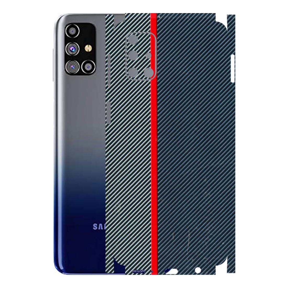 Samsung M/F/Note/Flip and C Phone Skins (All Models) - Blue Sober Lines - 3D Embossed Finish (L-305) Samsung Galaxy M31s