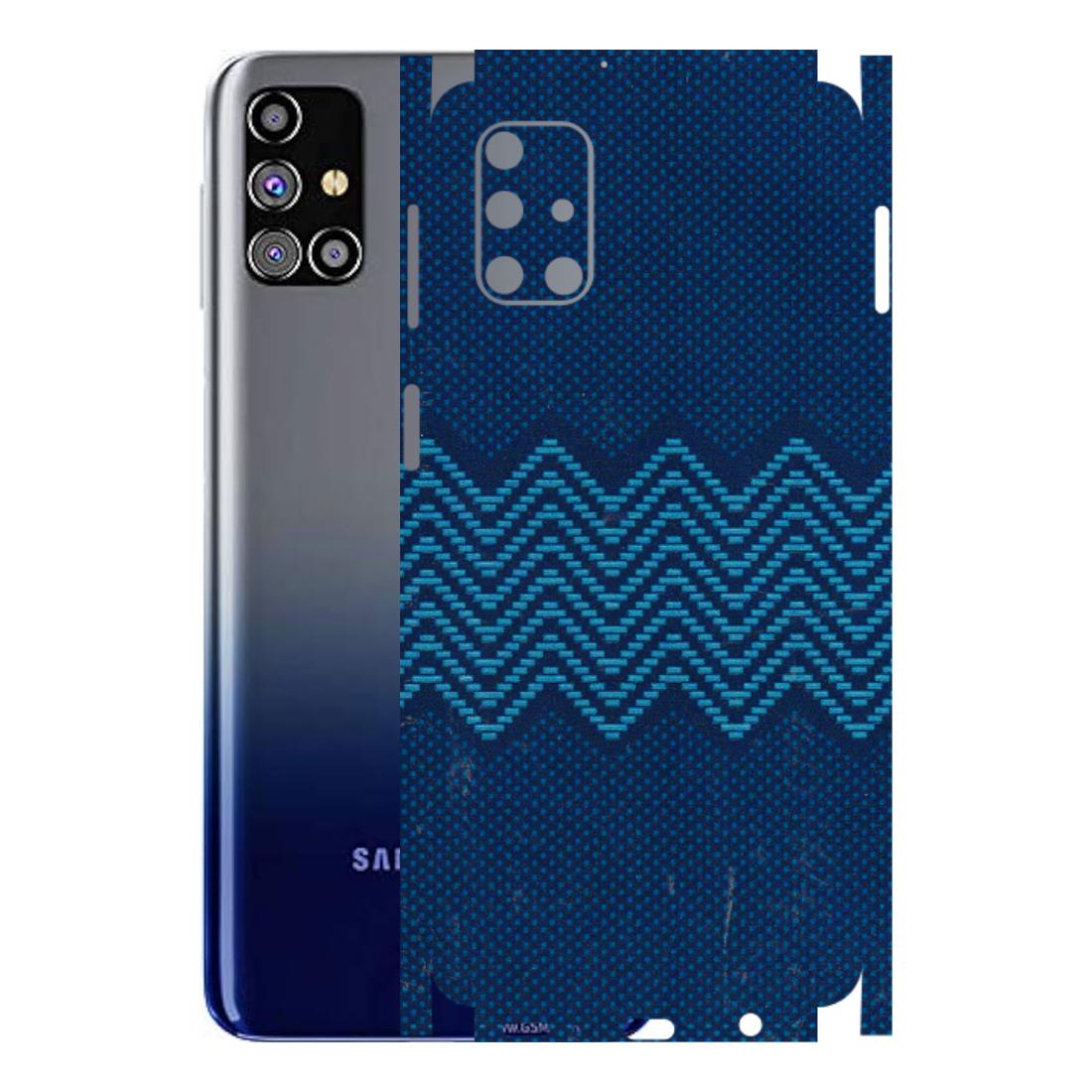 Samsung M/F/Note/Flip and C Phone Skins (All Models) - Blue Sober Waves - 3D Embossed Finish (L-306) Samsung Galaxy M31s