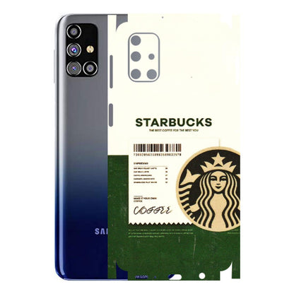 Samsung M/F/Note/Flip and C Phone Skins (All Models) - Starbucks Barcode - 3D Embossed Finish (L-308) Samsung Galaxy M31s