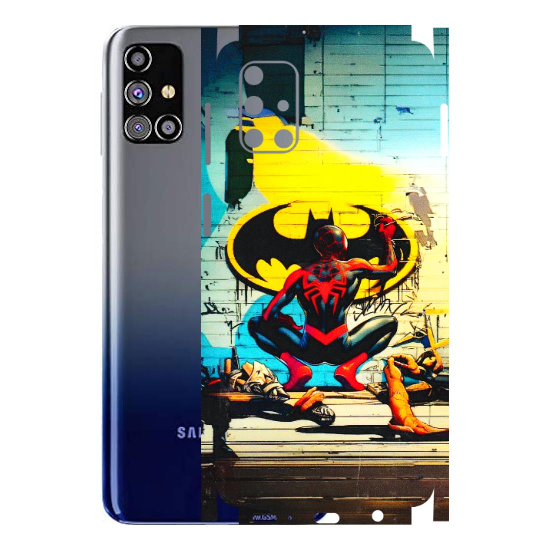 Samsung M/F/Note/Flip and C Phone Skins (All Models) - New Spiderman Bat Logo - 3D Embossed Finish (L-309) Samsung Galaxy M31s