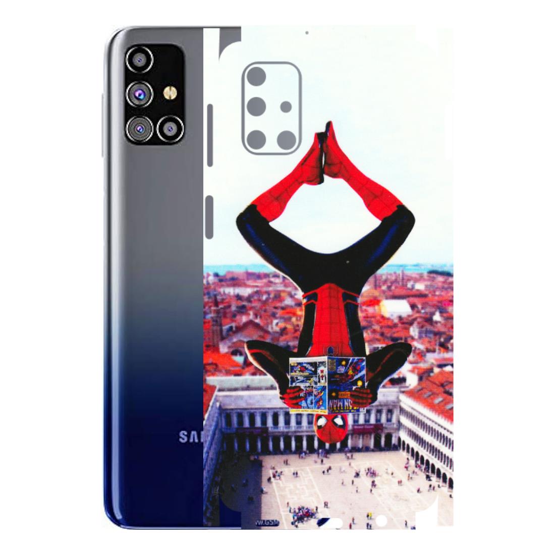 Samsung M/F/Note/Flip and C Phone Skins (All Models) - Spiderman Hanging - 3D Embossed Finish (L-53) Samsung Galaxy M31s