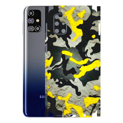 Samsung M/F/Note/Flip and C Phone Skins (All Models) - Yellow Camouflage - 3D Embossed Finish (L-61) Samsung Galaxy M31s